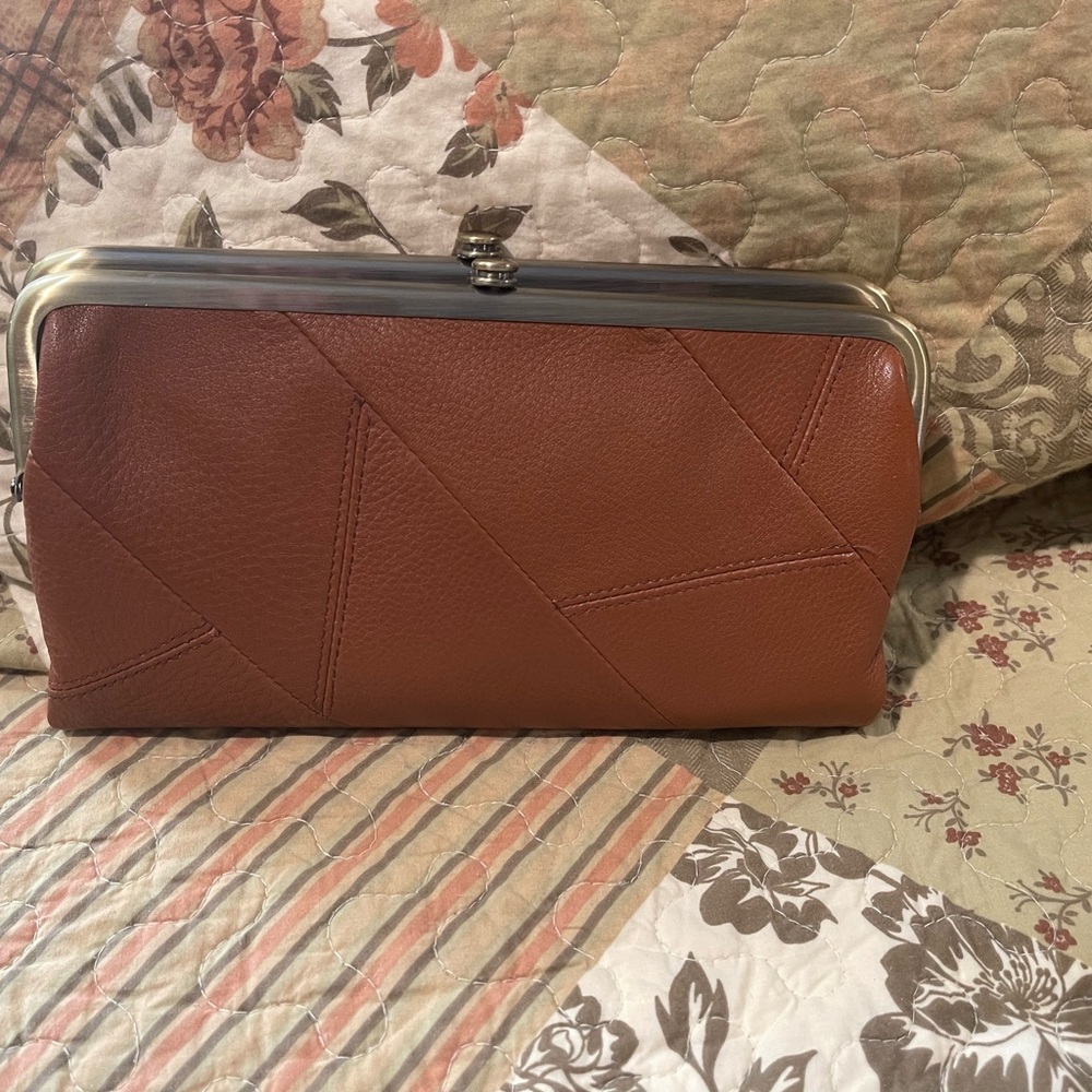 HOBO Warm Brown Leather Wristlet